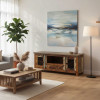 Komoda pod TV z recyklovaného dřeva, "GOA" styl,123x45x60cm, 137x40x55cm