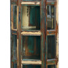 Rohová prosklená skříň z teakového dřeva v "Goa" stylu, 72x52x180cm