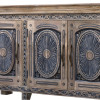 Komoda s ručně vyřezávanými dvířky, 217x44x93cm