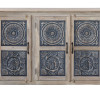 Komoda s ručně vyřezávanými dvířky, 141x45x97cm