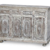 Komoda z mangového dřeva, ruční řezby, 156x44x112cm