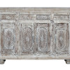 Komoda z mangového dřeva, ruční řezby, 156x44x112cm