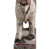 Soška posvátného býka Nandi ze dřeva, antik, ručně malovaná, 17x6x25cm