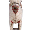 Soška posvátného býka Nandi ze dřeva, antik, ručně malovaná, 17x6x22cm