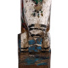 Soška posvátného býka Nandi ze dřeva, antik, ručně malovaná, 16x5x16cm
