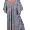 Dlouhý kaftan s krátkým rukávem