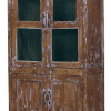 Prosklená skříňka z teakového dřeva, 85x47x155cm
