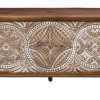 Truhla z mangového dřeva zdobená ručními řezbami, 117x44x45cm