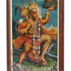 Hanuman, starý obraz v teakovém rámu, 27x38cm