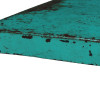 Čajový stolek, kovový, tyrkysová patina, 53x53x15cm