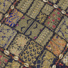 Meditační polštář ručně vyšívaný patchwork, s mušličkami, čtverec, 60x60x10cm