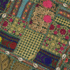 Meditační polštář ručně vyšívaný patchwork, s mušličkami, čtverec, 60x60x10cm