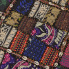 Meditační polštář ručně vyšívaný patchwork, s mušličkami, čtverec, 60x60x10cm