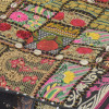 Meditační polštář ručně vyšívaný patchwork, s mušličkami, čtverec, 60x60x10cm