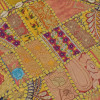 Meditační polštář, ručně vyšívaný patchwork, s mušličkami, průměr 70cm