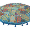 Meditační polštář, ručně vyšívaný patchwork, s mušličkami, průměr 70cm