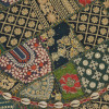 Meditační polštář, ručně vyšívaný patchwork, s mušličkami, průměr 70cm