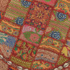 Meditační polštář, ručně vyšívaný patchwork, s mušličkami, průměr 70cm