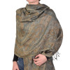 Velká šála s paisley vzorem a třásněmi, černá, 75x205cm