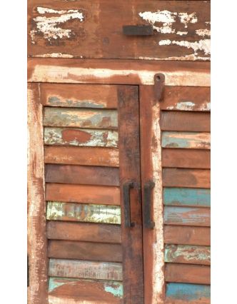 Komoda z antik teakového dřeva, "GOA" styl, 153x40x84cm