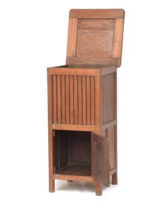 Prádelník z antik teakového dřeva, 45x45x94cm