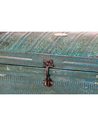 Plechový kufr, MAHAMAYA, zelený, 71x50x37cm