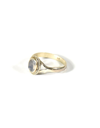 Stříbrný prsten s měsíčním kamenem, AG 925/1000, Nepál