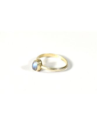 Stříbrný prsten s měsíčním kamenem, AG 925/1000, Nepál