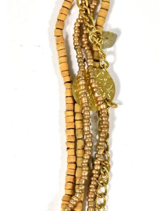 Korálkový náhrdelník s dřevěnými korálky a labradoritem