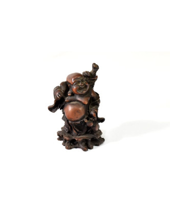 Soška smějící se Buddha, pryskyřice, 12cm