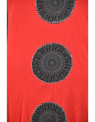Krátké černo-červené balonové šaty bez rukávu, Chakra design