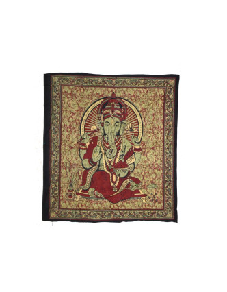 Přehoz na postel, Ganesh, zelený, 210x225cm
