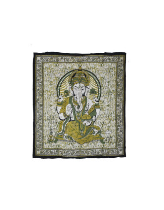 Přehoz na postel, Ganesh, zelený, 210x225cm