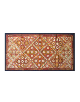 Tapiserie, "Gulia", Gujarat, vyšívaný patchwork, 135x60cm