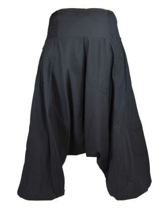 Černé turecké kalhoty s kapsou