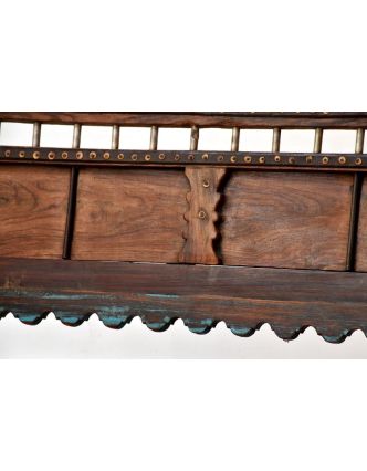 Masivní lavice z antik teakového dřeva "Goa", 124x59x93cm