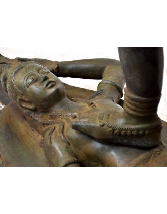 Mosazná soška Kálí, antik patina, 70x35x115cm
