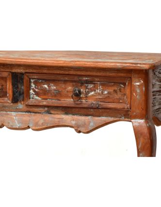 Odkládací stolek z antik teakového dřeva, 100x40x75cm