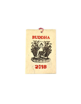Kalendář, na rýžovém papíru,Buddha, 10x15cm