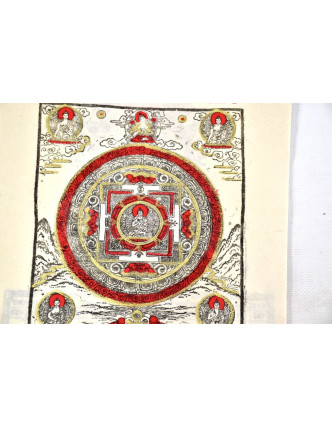 Kalendář, rýžový papír, Buddha Mandala, 23x30cm
