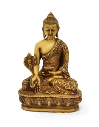 Soška Buddha léčitel (Medicine), světlý, 14cm