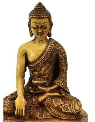 Soška Šákjamuni Buddha, světlý, 14cm
