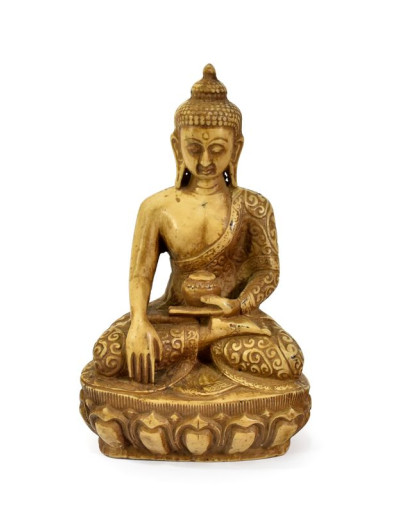 Soška Šákjamuni Buddha, světlý, 17cm