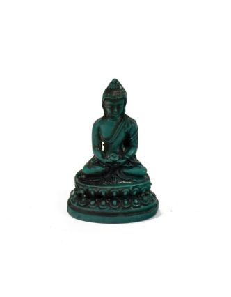 soška Buddha, mini, tyrkysový, 5,5cm
