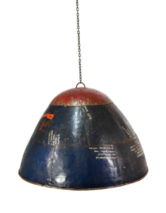 Lampa z recyklovaných plechů, ruční práce, průměr 58, výška 40cm