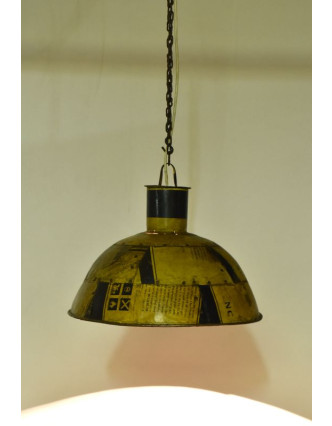 Lampa z recyklovaných plechů, ruční práce, průměr 50 výška 30cm