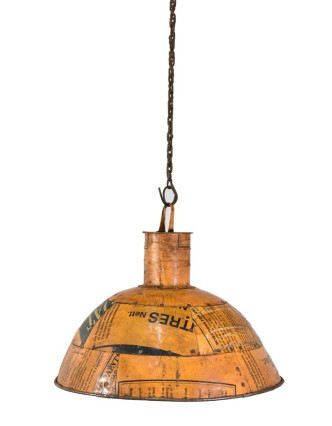 Lampa z recyklovaných plechů, ruční práce, průměr 50 výška 30cm