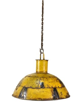 Lampa z recyklovaných plechů, ruční práce, průměr 40, výška 28cm