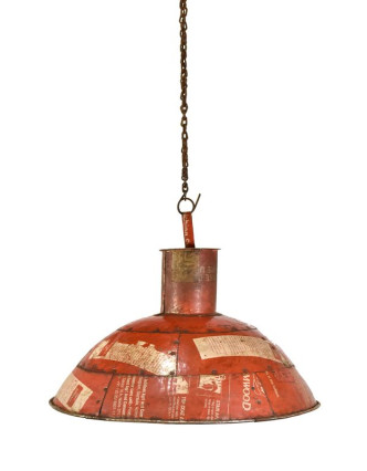 Lampa z recyklovaných plechů, ruční práce, průměr 49, výška 38cm