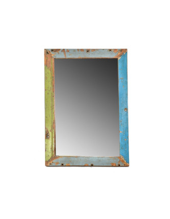 Zrcadlo v rámu, antik, teak, 50x36x2cm